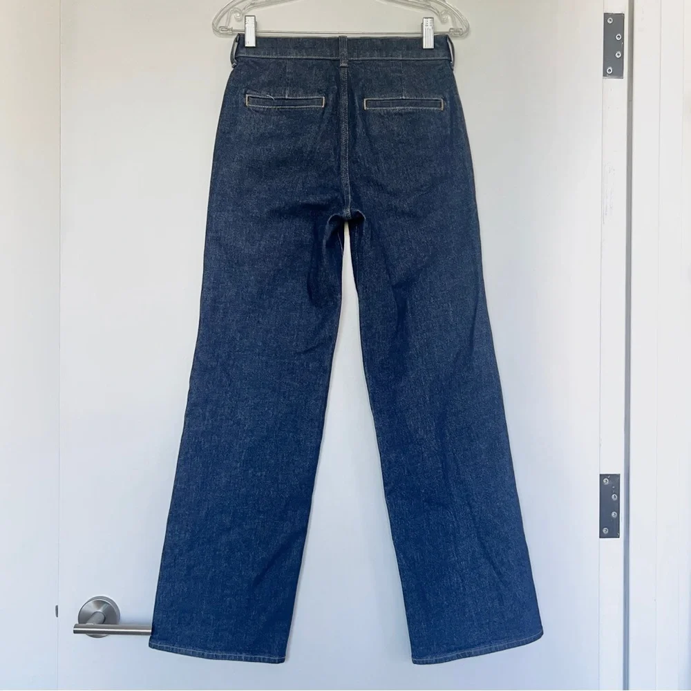 J Crew full length dark raw navy straight leg trouser jean - Picture 7 of 7